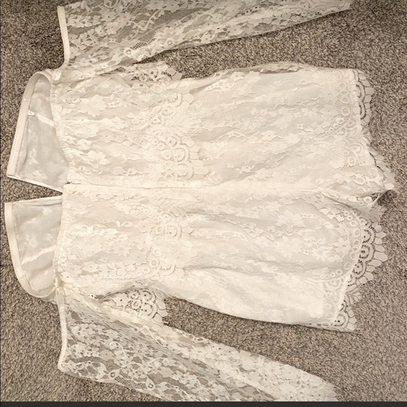 Ruby and Jenna Lace Romper Strapless - Picture 2 of 6